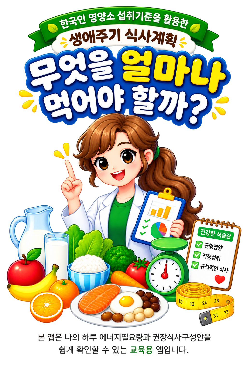 무엇을 얼마나 먹을까? 앱 이미지